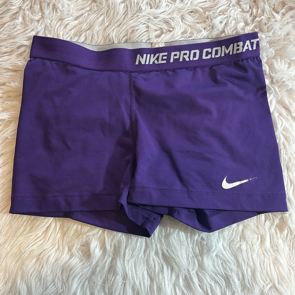 Nike Pro Combat 3” Women’s Compression Shorts, Purple, Size L